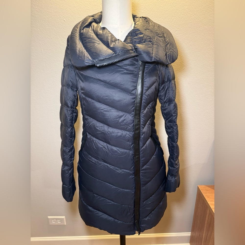 Barneys New York Navy Puffer Jacket